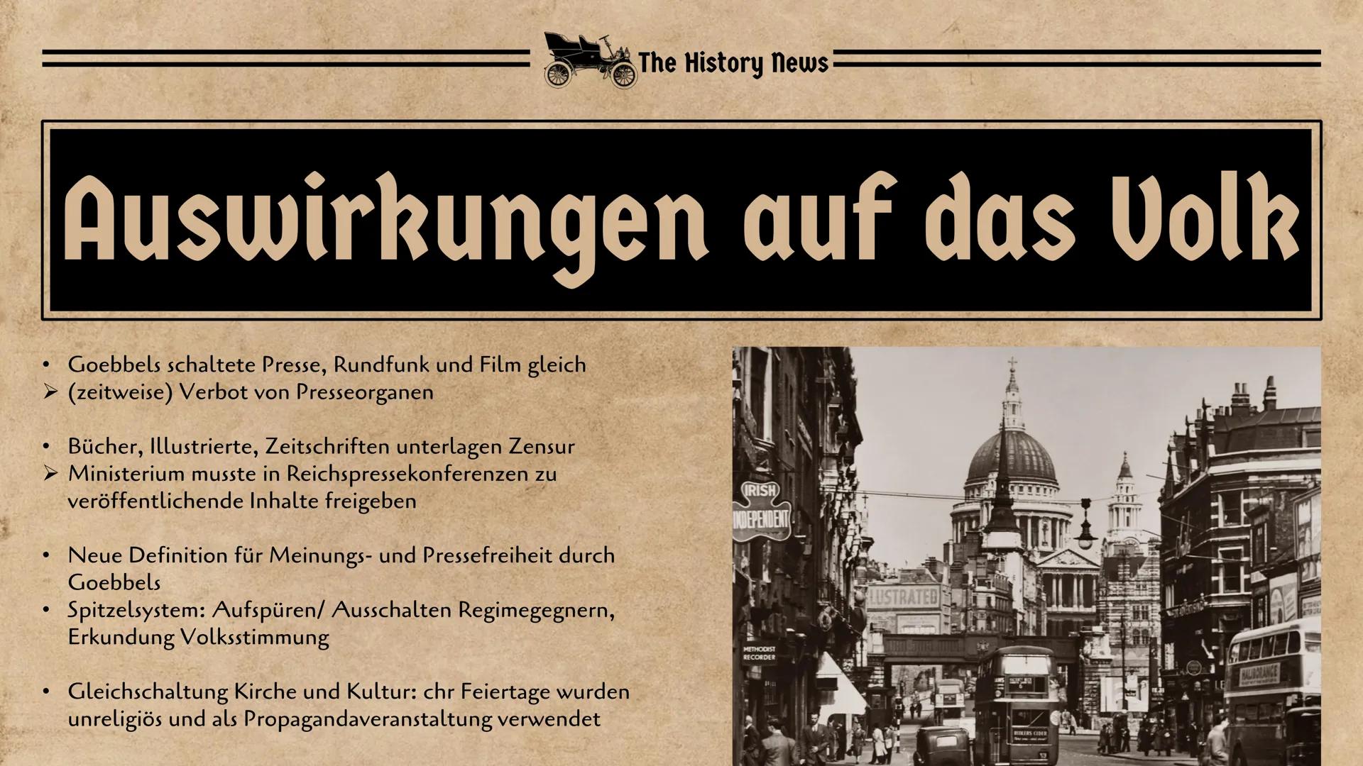 # The History News

September 1939

# Propaganda

Zur Zeit des

Nationalsozialismus Achtung
A
Varste
bei Gesprächen!
MATEJKO
Offsetdruck: Wi