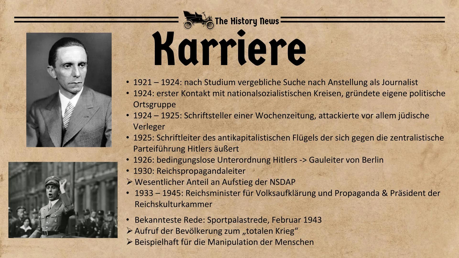 # The History News

September 1939

# Propaganda

Zur Zeit des

Nationalsozialismus Achtung
A
Varste
bei Gesprächen!
MATEJKO
Offsetdruck: Wi