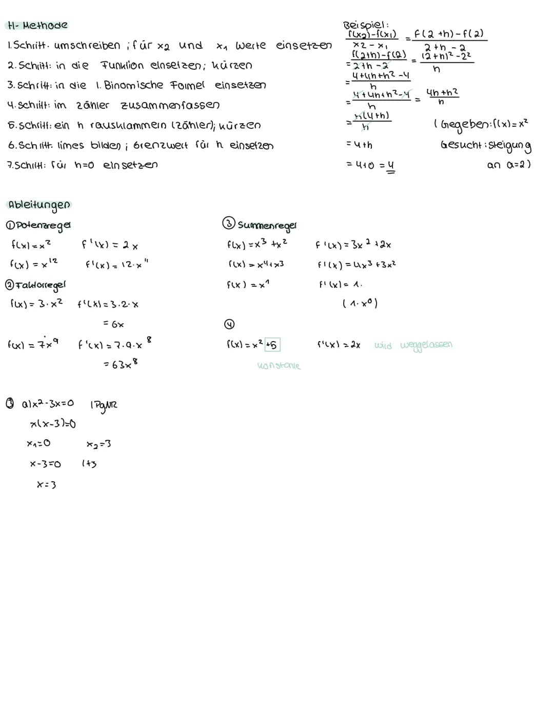 Mathe Klausur
Durchschnittliche Anderungsrate
geometrisch:
'Steigung der Geraden durch
Punkte und des Graphen
→Anderungsrate im Intervall
Pl
