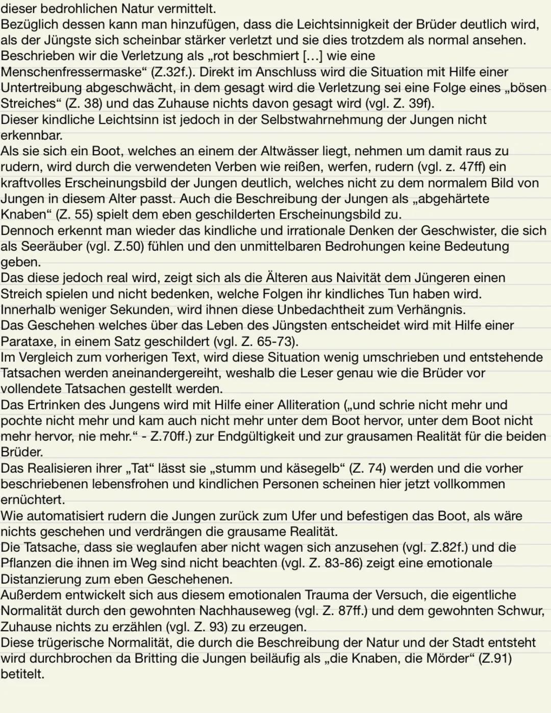 In der Kurzgeschichte „Brudermord im Altwasser" von Georg Britting, erschienen 1958,
geht es um drei Brüder von denen der Jüngste aufgrund e