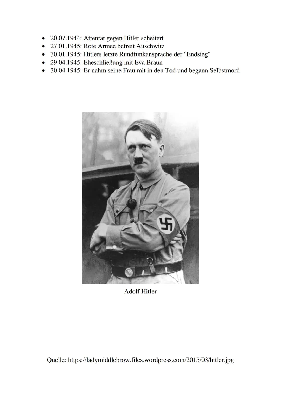 ● 20.04.1889: Hitler wurde in Braunau (Oberösterreich) geboren.
1905: Er verlies die Realschule ohne Abschluss
●
● 1907/1908: Obdachlosenasy