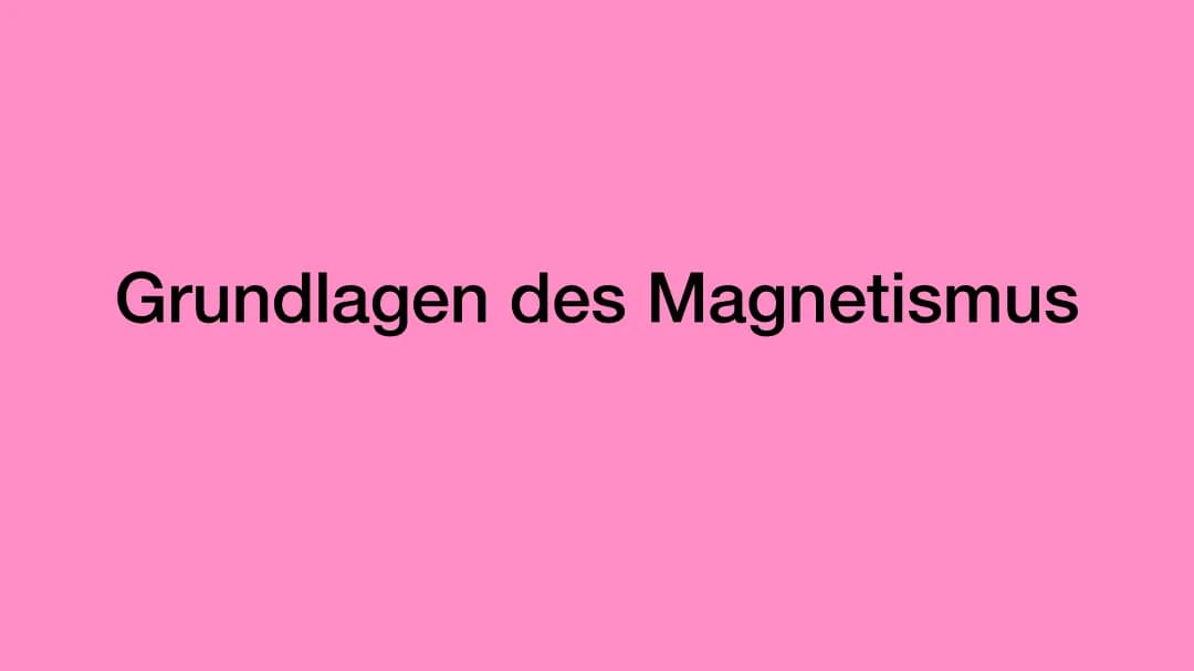 Magnetismus 