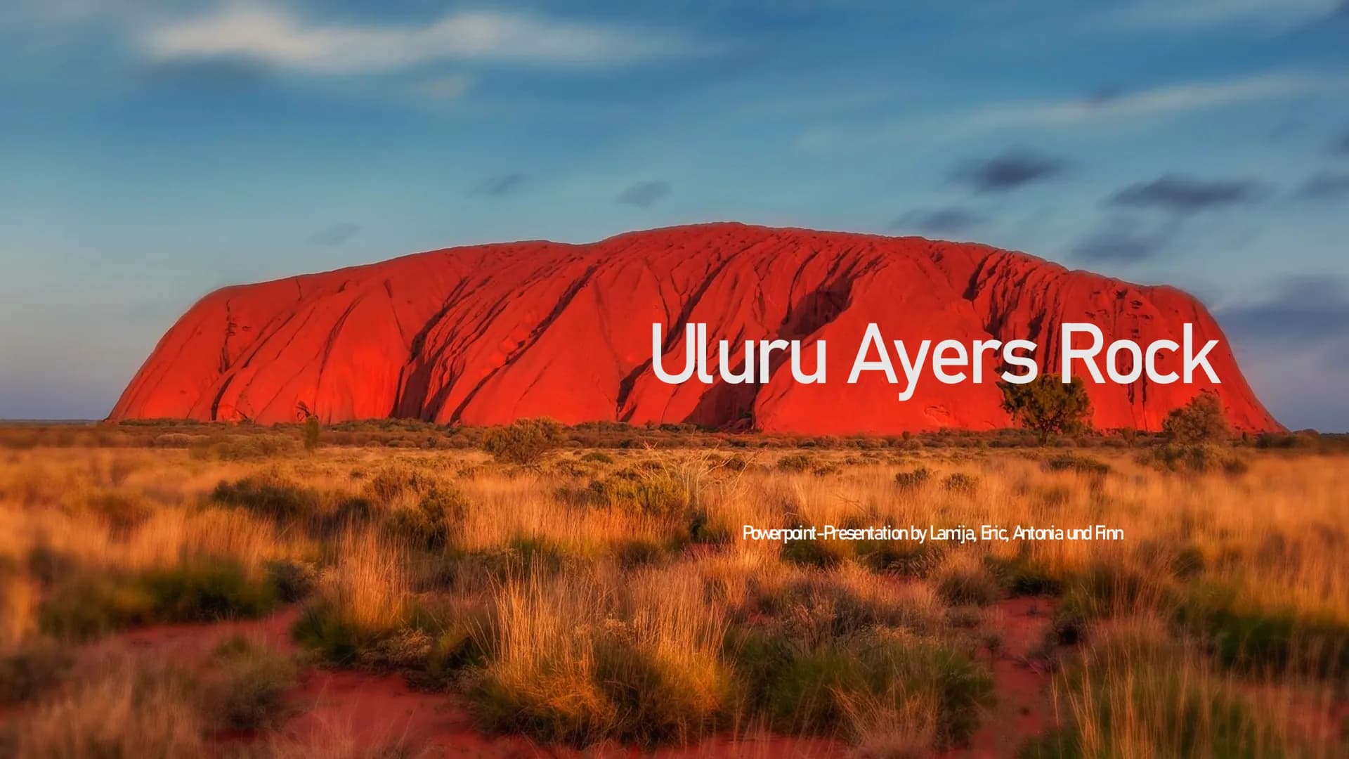 Uluru Ayers Rock
Powerpoint-Presentation by Lamija, Eric, Antonia und Finn General facts
geography
map
geology
Aborigines
history
legends
Ab