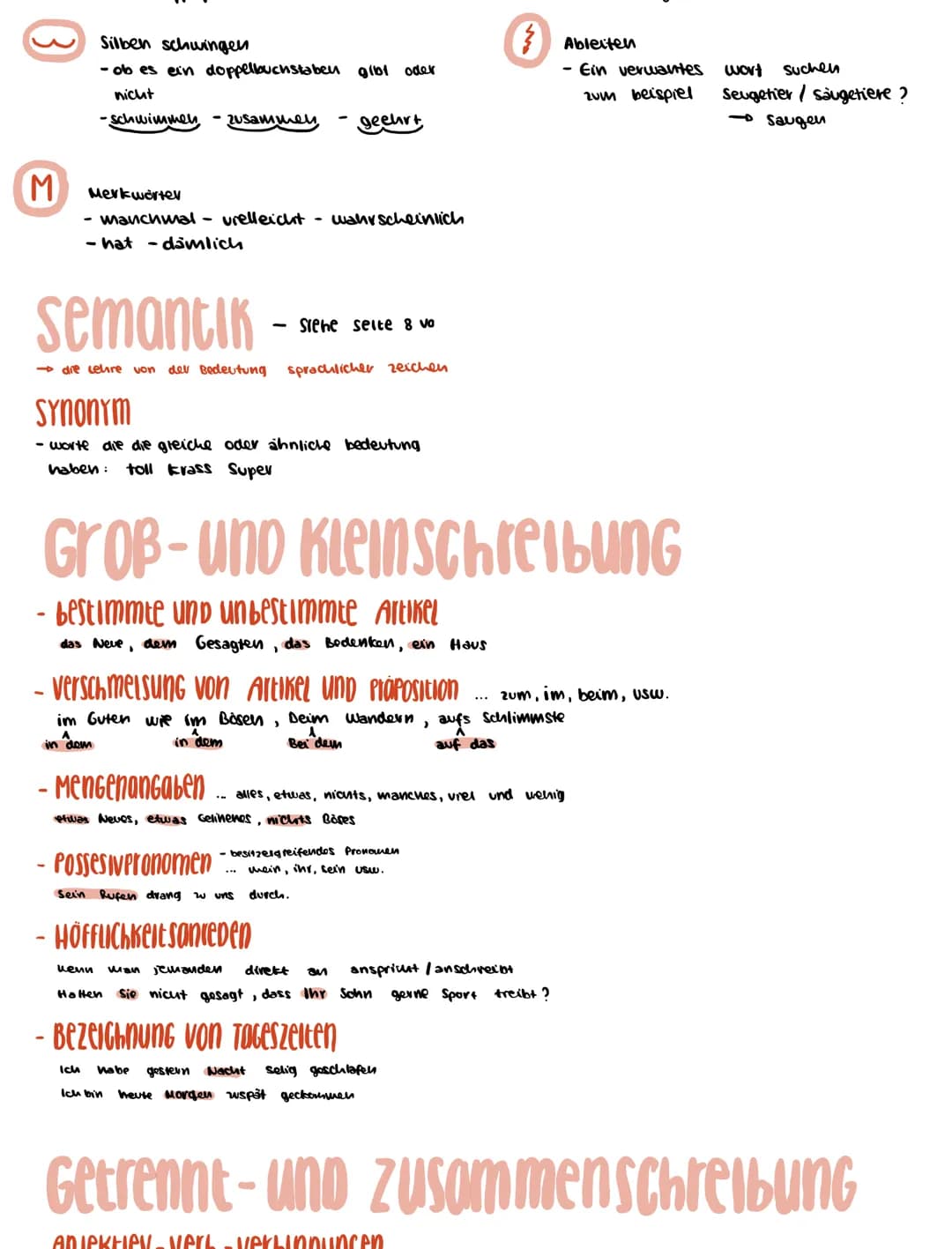 Wortarten
Nomen
Auch Substantive gennant.
Es gibt mannlich (der Baum), weiblich (die kerze)
und sachlich (das kind).
- kann Artikel davor se