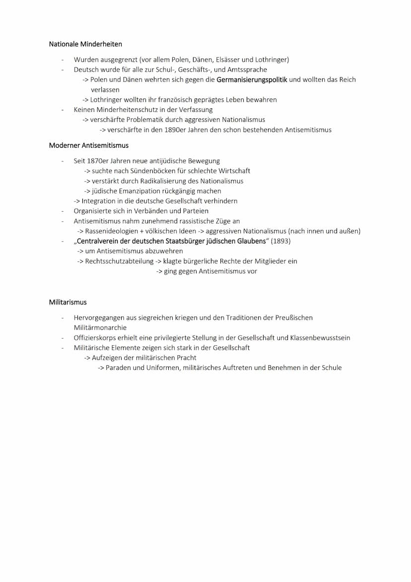 Q1.3 Das Kaiserreich zwischen Tradition und Moderne
(Verfassung, Obrigkeitsstaat, rapide Industrialisierung und moderne
Klassengesellschaft)