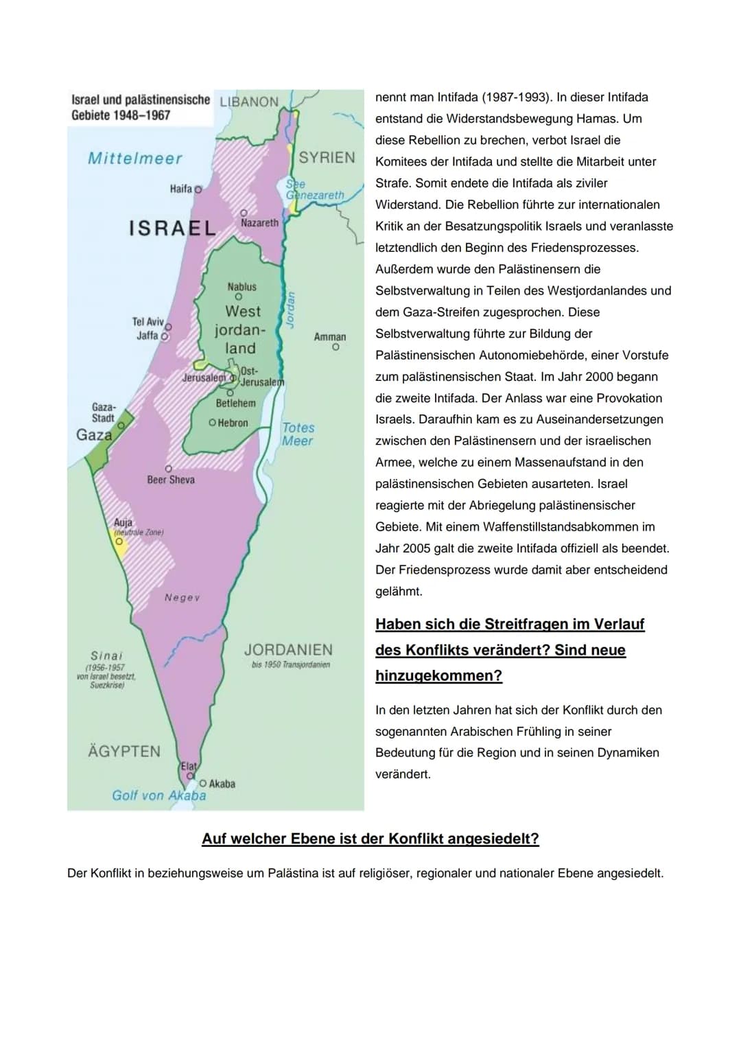 Britisches Mandatsgebiet LIBANON
Palästina 1947
Mittelmeer
Ausarbeitung „Die Konfliktanalyse“ zu Palästina
Gaza-
Stadt
Palästina
bis 1948 br