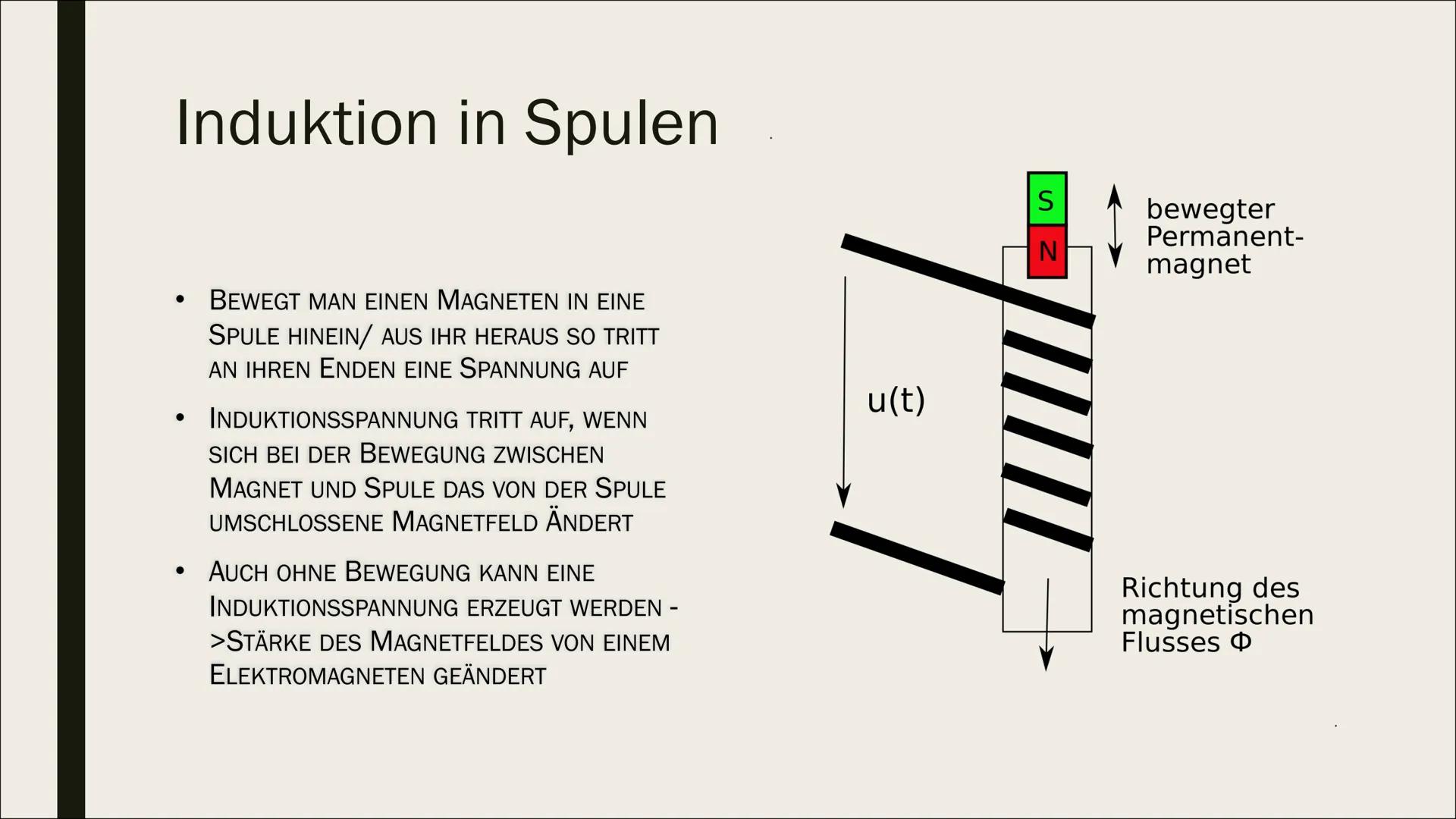 # ELEKTROMAGNETISCHE
# INDUKTION

Von Erica # Inhalt

- Definition
- Erzeugung von Induktion Spannung
- Möglichkeiten eine Induktion zu erhö
