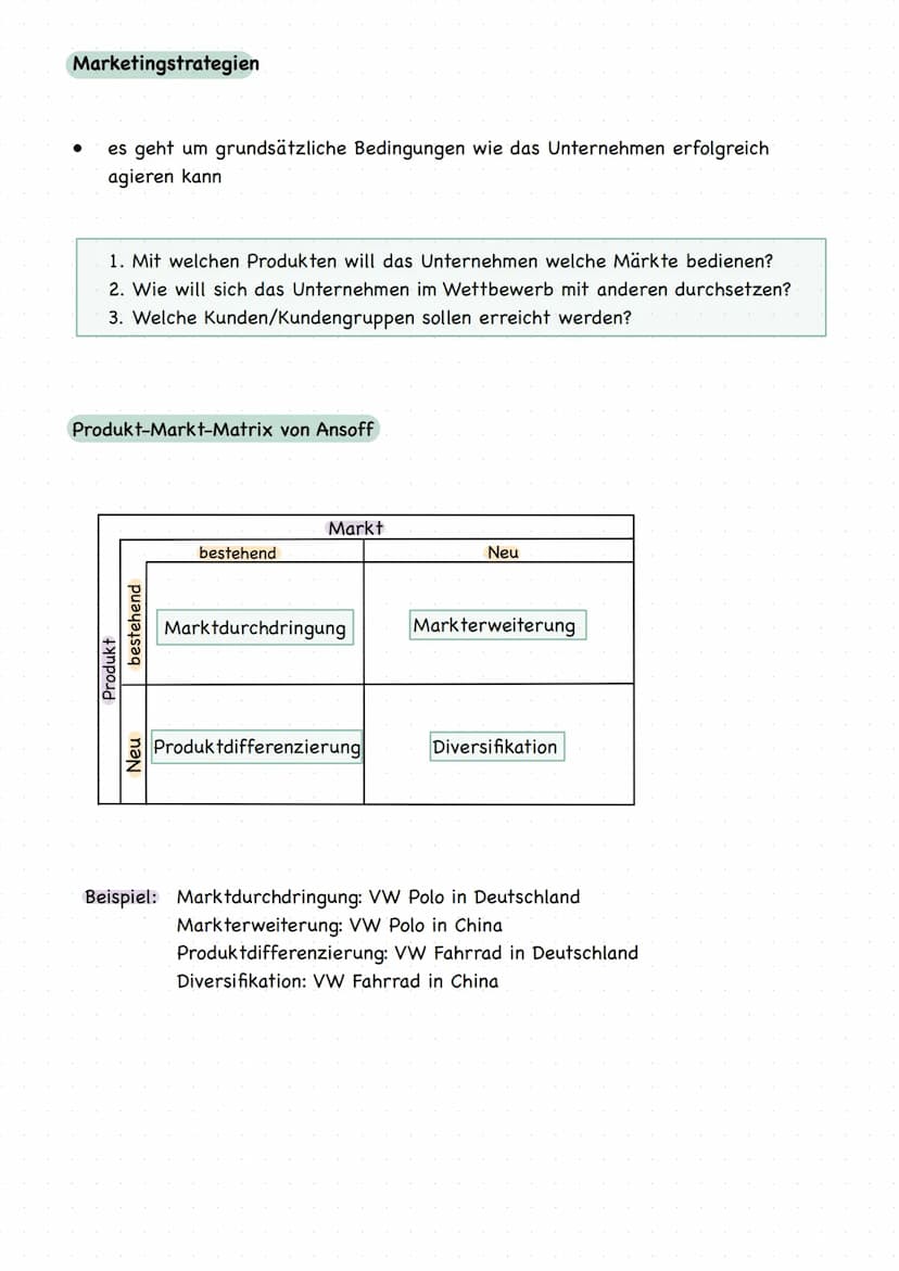 ●
Marktbedingungen die das unternehmerische Handeln beeinflussen:
Marketing ist die konzeptionelle Ausrichtung aller Unternehmensaktivitäten