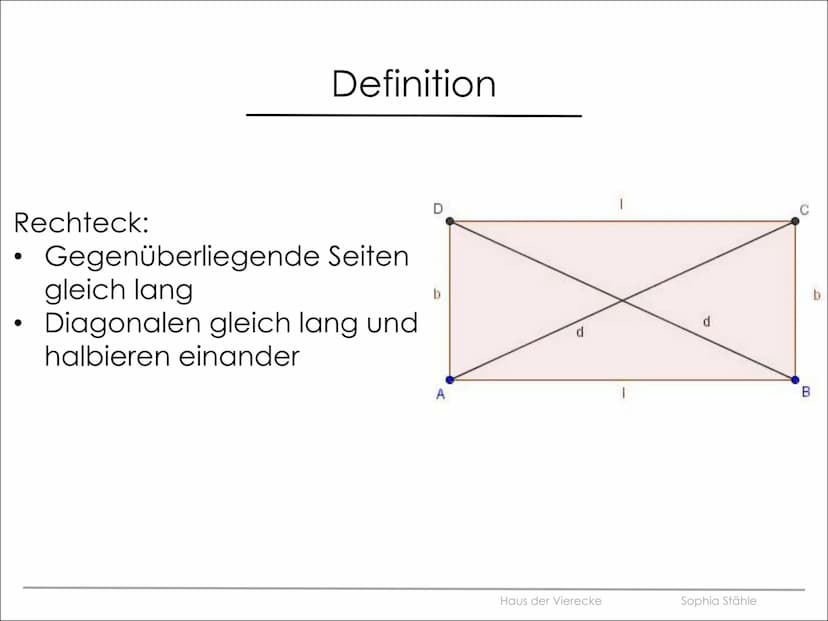  JIUIUIU
Haus der Vierecke
Sophia Stähle
101010
101010 Gliederung
●
Definitionen der
unterschiedlichen
Vierecke
• Das Haus der Vierecke
- Wa