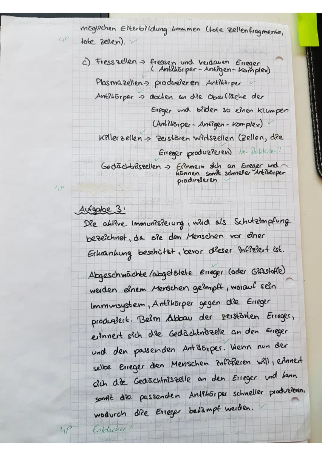 Biologie Klassenarbeit - Klasse 8
Datum: 11.05.2017
Name:
Punkte:
28,5/29,5P
!!SCHREIBT SO VIEL WIE NÖTIG ABER SO WENIG WIE MÖGLICH!!
Aufgab