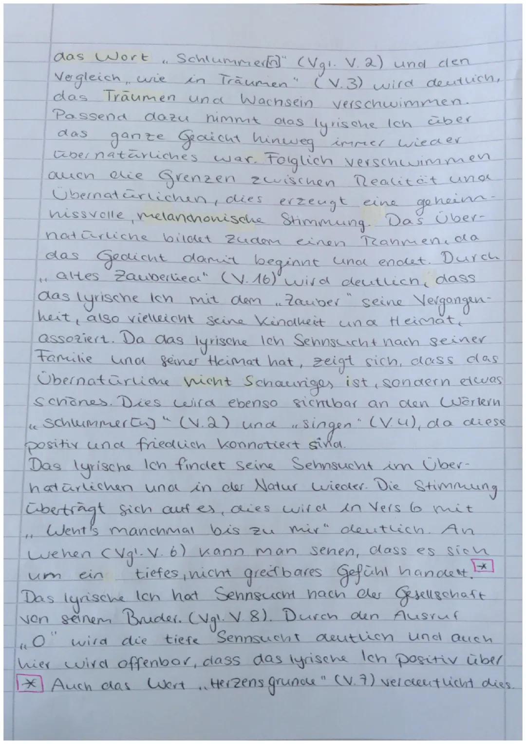 Gedientanalyse Heimweh

Das Gedicht, Heimuwen" wurace 1841 von Joseph
Von Eichendorff geschrieben. Es thematisiert
die Sehnsucht nach Famili