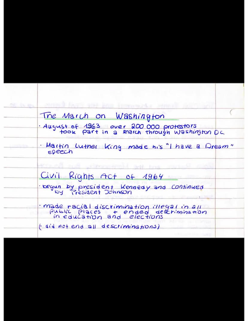 The Civil Rights Movement and the Civil Rights.
Act of 1964
civil rights
-civil rights have not been always guaranteed
civil rights movement