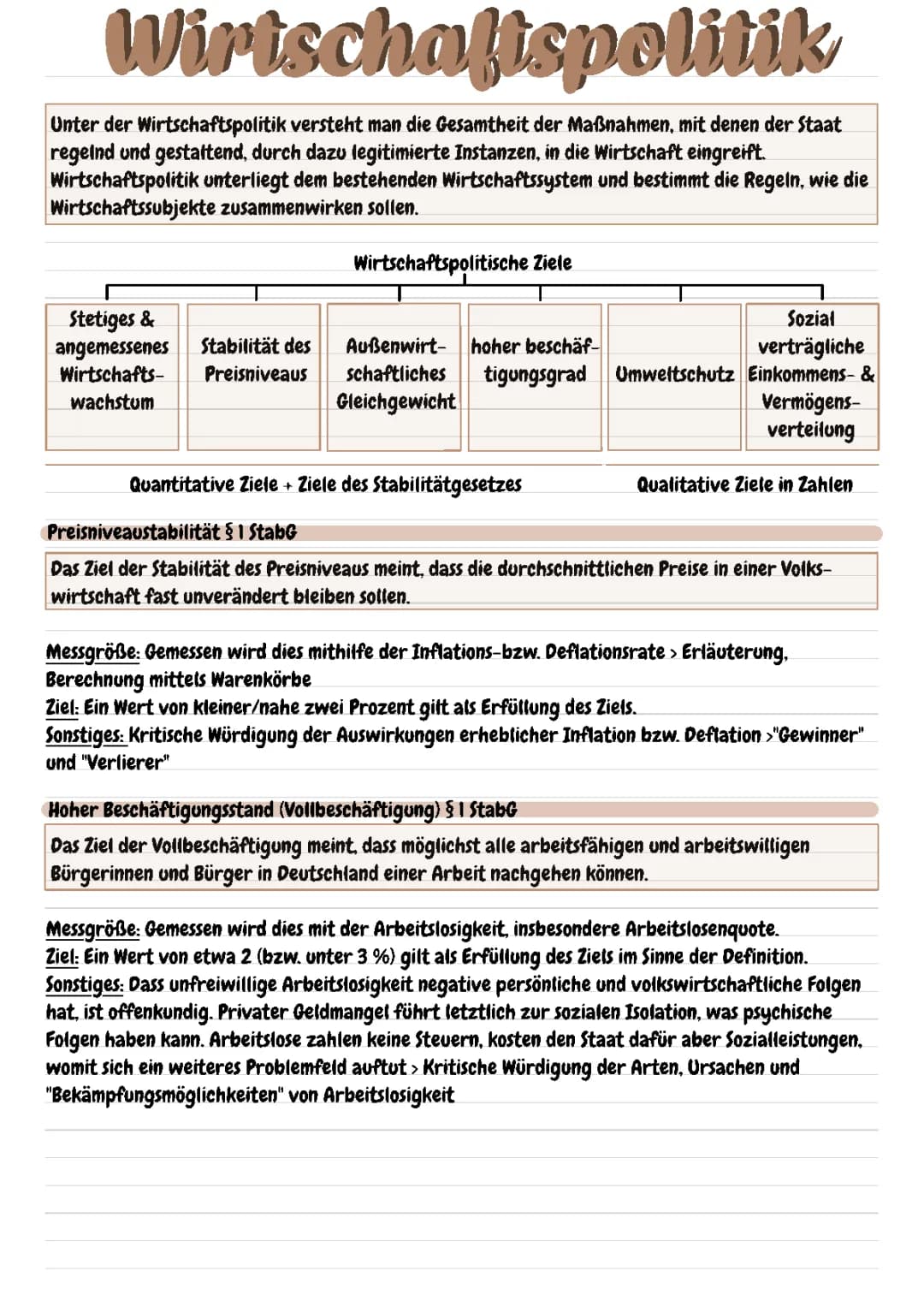 Wirtschaftspolitik 
