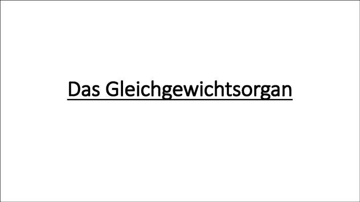 Know Das Gleichgewichtsorgan thumbnail