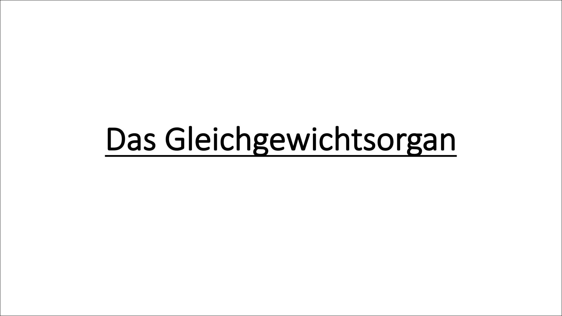 Das Gleichgewichtsorgan Datum 18.05.18
DAS GLEICHGEWICHTSORGAN
DAS GLEICHGEWICHTSORGANG...
... sitzt im Ohr, über der Hörschnecke, die wir z