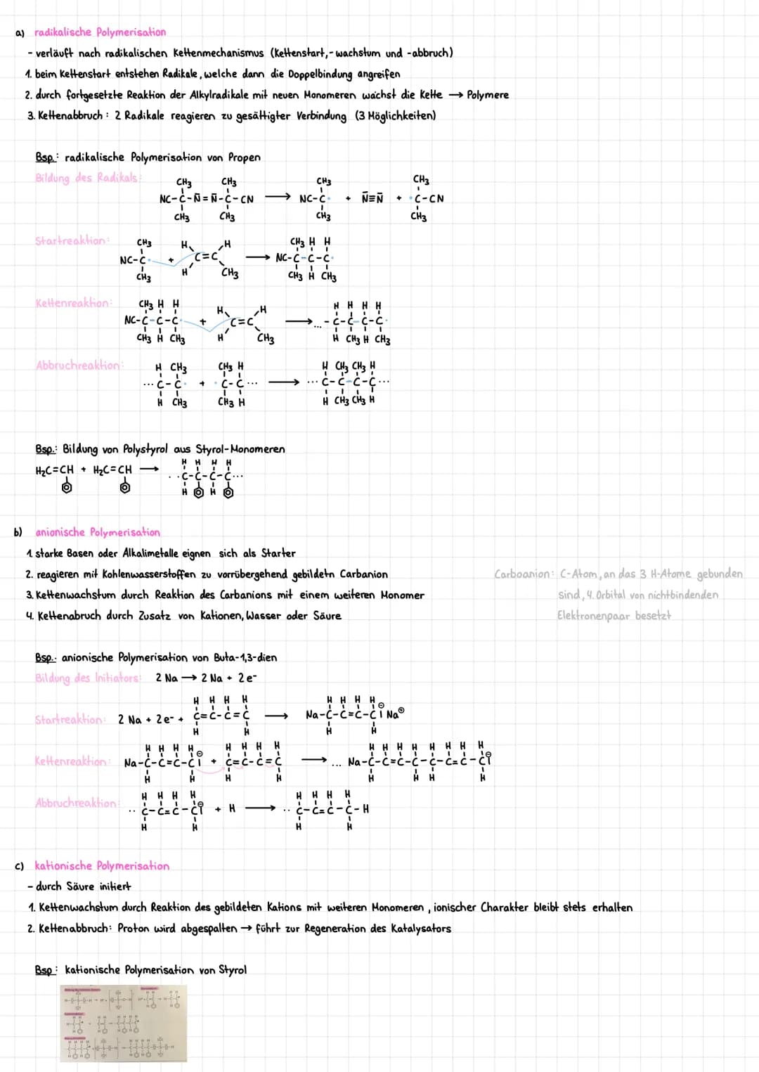 ALLGEMEIN
- bestehen aus Millionen miteinander verknüpfter Einzelbausteine (Honomere)
- Verknüpfung kann durch Polymerisation, Polykondensat