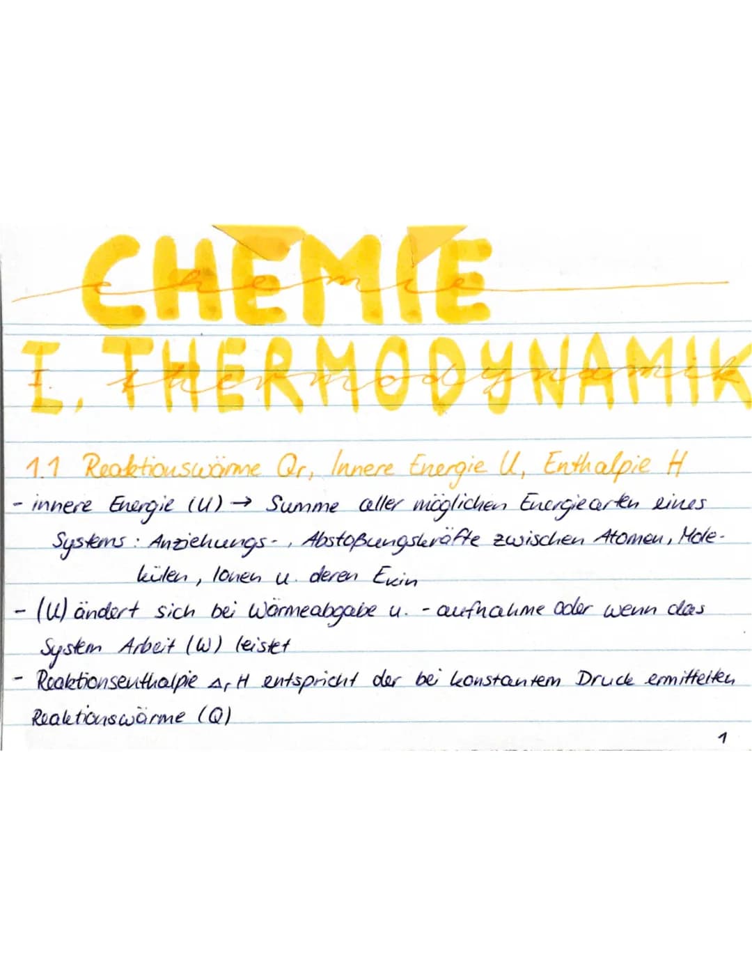 Chemische Thermodynamik 