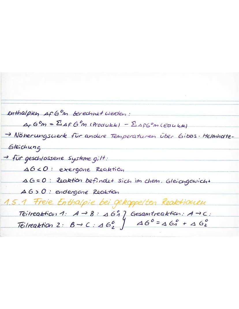 CHEMIE
I. THERMODYNAMIK
1.1 Reaktionswärme Or, Innere Energie U, Enthalpie H
- innere Energie (U) → Summe celler möglichen Energiearten eine