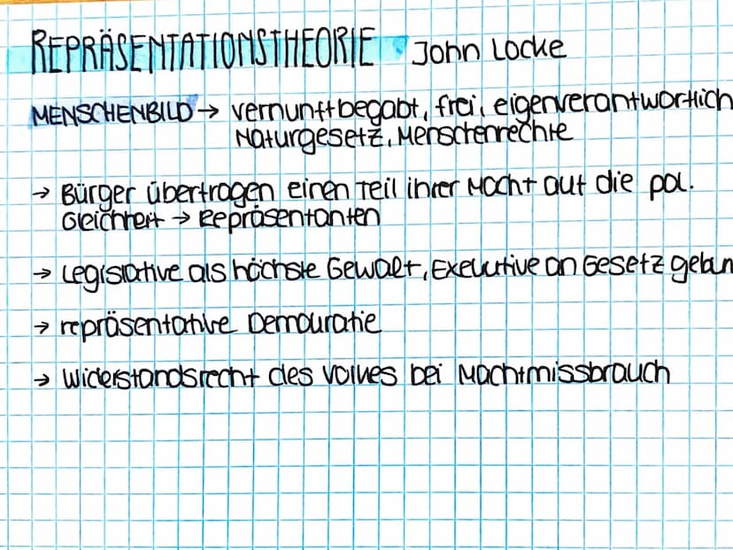Demokratic
IDENTITATSTHEORIE Jean-Jaques Rousseau
MENSCHENBILD → hat einen freien Willen, ist gleichgestellt.
Menschenrechte, positives wese