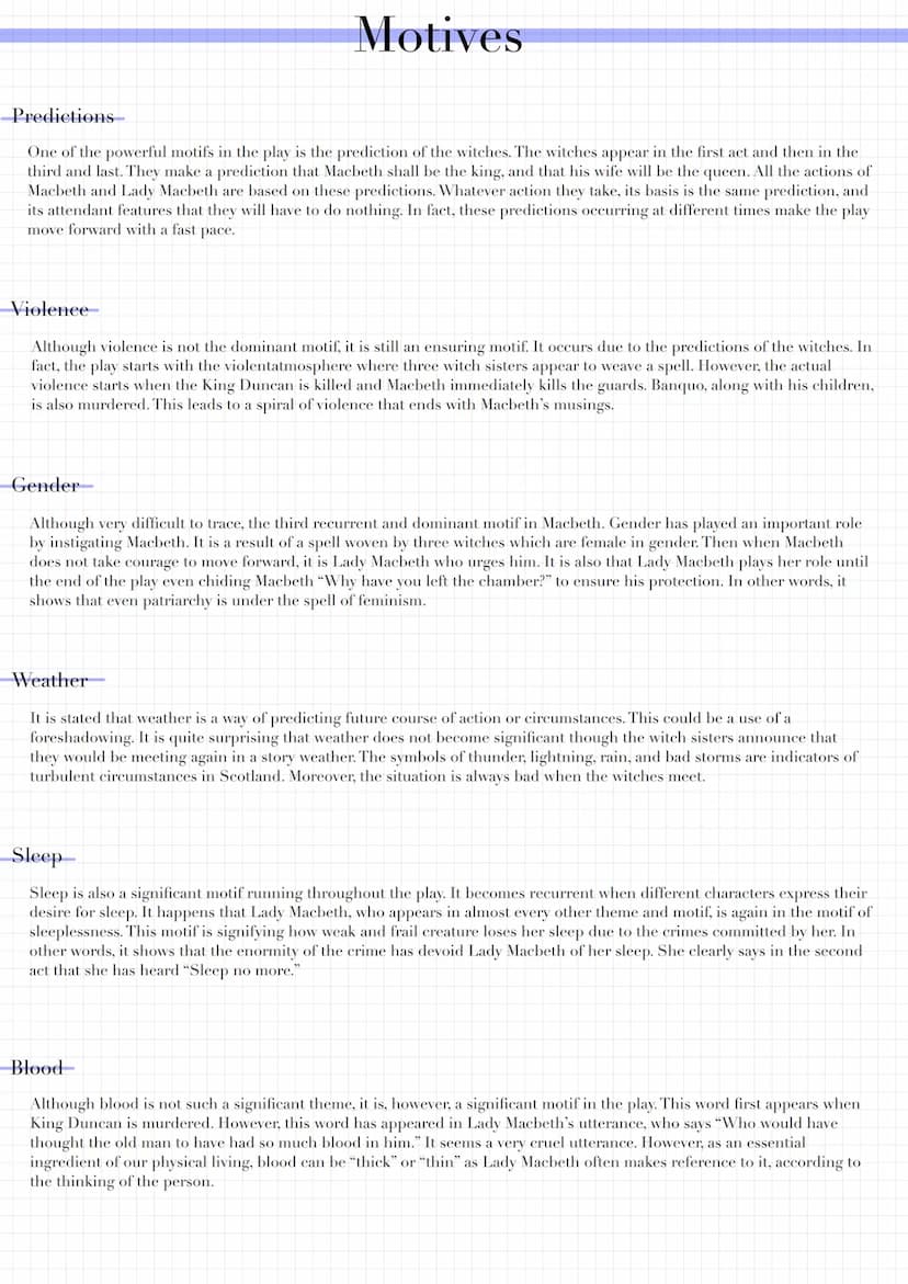 General information
Shakespeare's Macbeth
Drama
created in 1608
rise and fall of Scottish general Macbeth
devised in five acts (follows the 