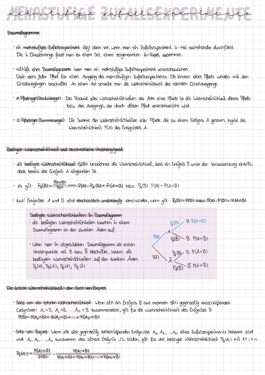 Mehrstufige Zufallsexperimente