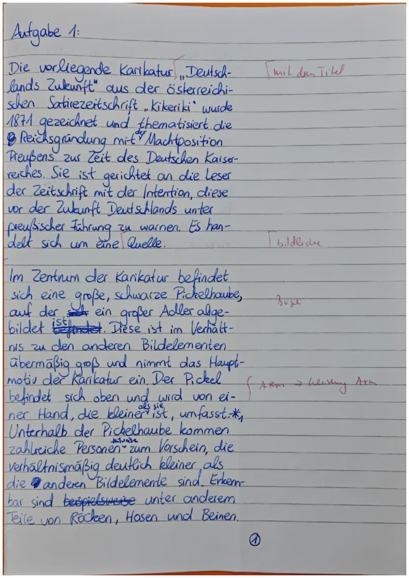 Q1 GE GK (FAB)
: Jinan Xia
Name:
1. Halbjahr, 2. Klausur
Thema: Reichsgründung und Reichseinheit
Aufgabenstellung:
16.12.2022
1. Analysieren