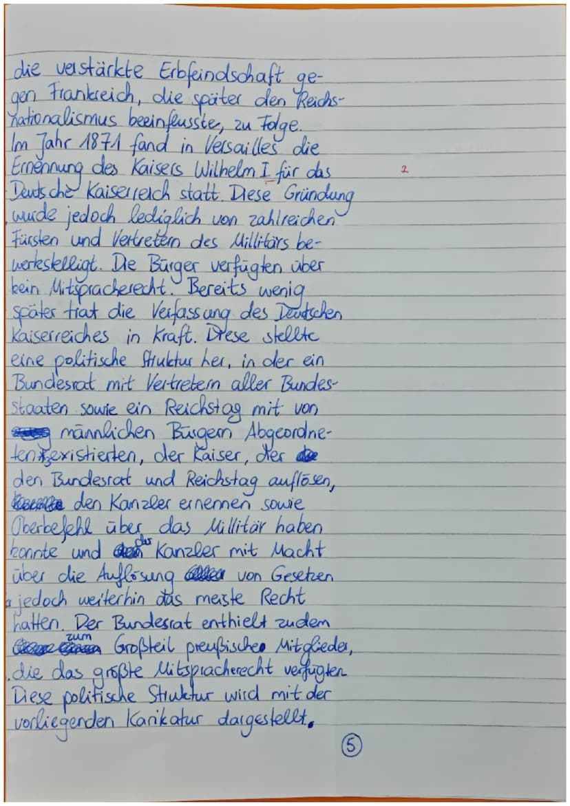 Q1 GE GK (FAB)
: Jinan Xia
Name:
1. Halbjahr, 2. Klausur
Thema: Reichsgründung und Reichseinheit
Aufgabenstellung:
16.12.2022
1. Analysieren