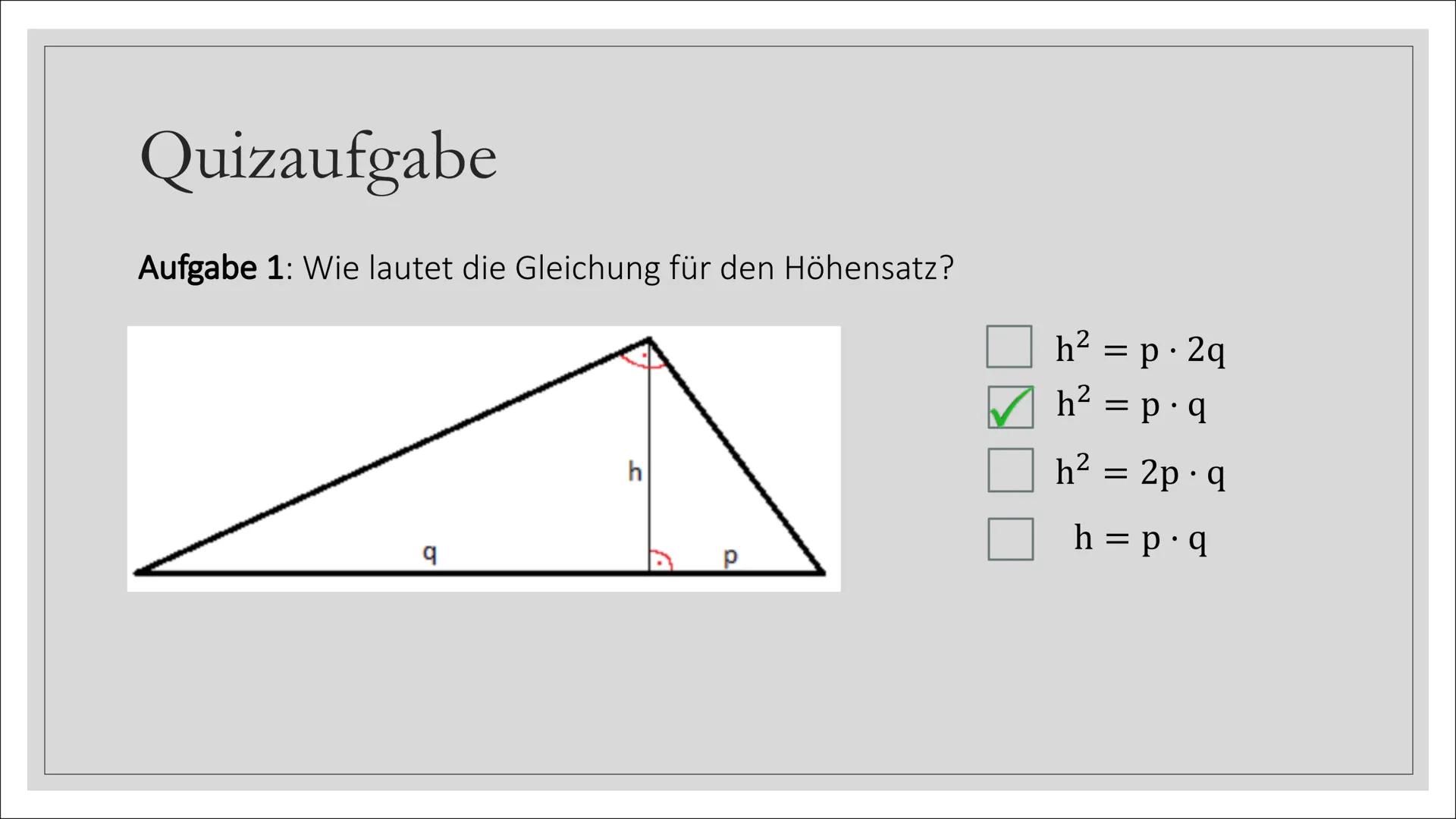 ```markdown
8
4
C
५
ייייייייי
384
-153
231
C
Ca
Сь
α
B
AC
A
C
B
2
E
+
Höhensatz des Euklid
2a+3b-1
λ
μ
IX
2
=a+b²
D
``` # Höhensatz

*   der