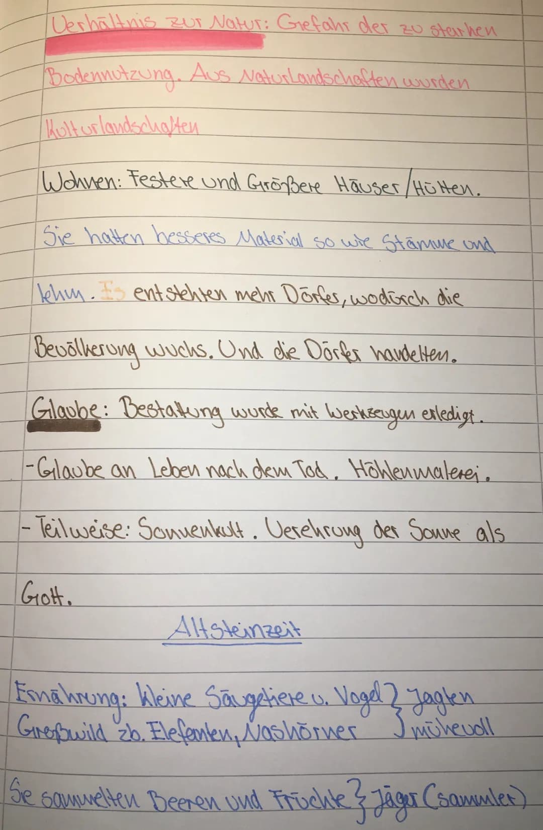 alt und Jungsteinzeit 