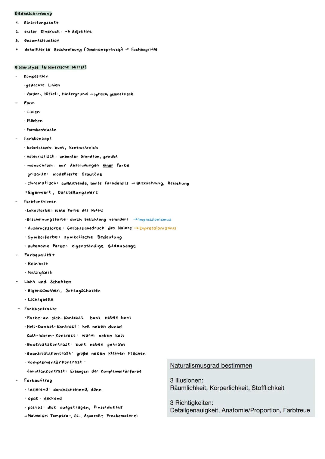 Bildbeschreibung
1. Einleitungssatz
2. erster Eindruck: ~6 Adjektive
3. Gesamtsituation
4 detaillierte Beschreibung (Dominanzprinzip)
Bildan