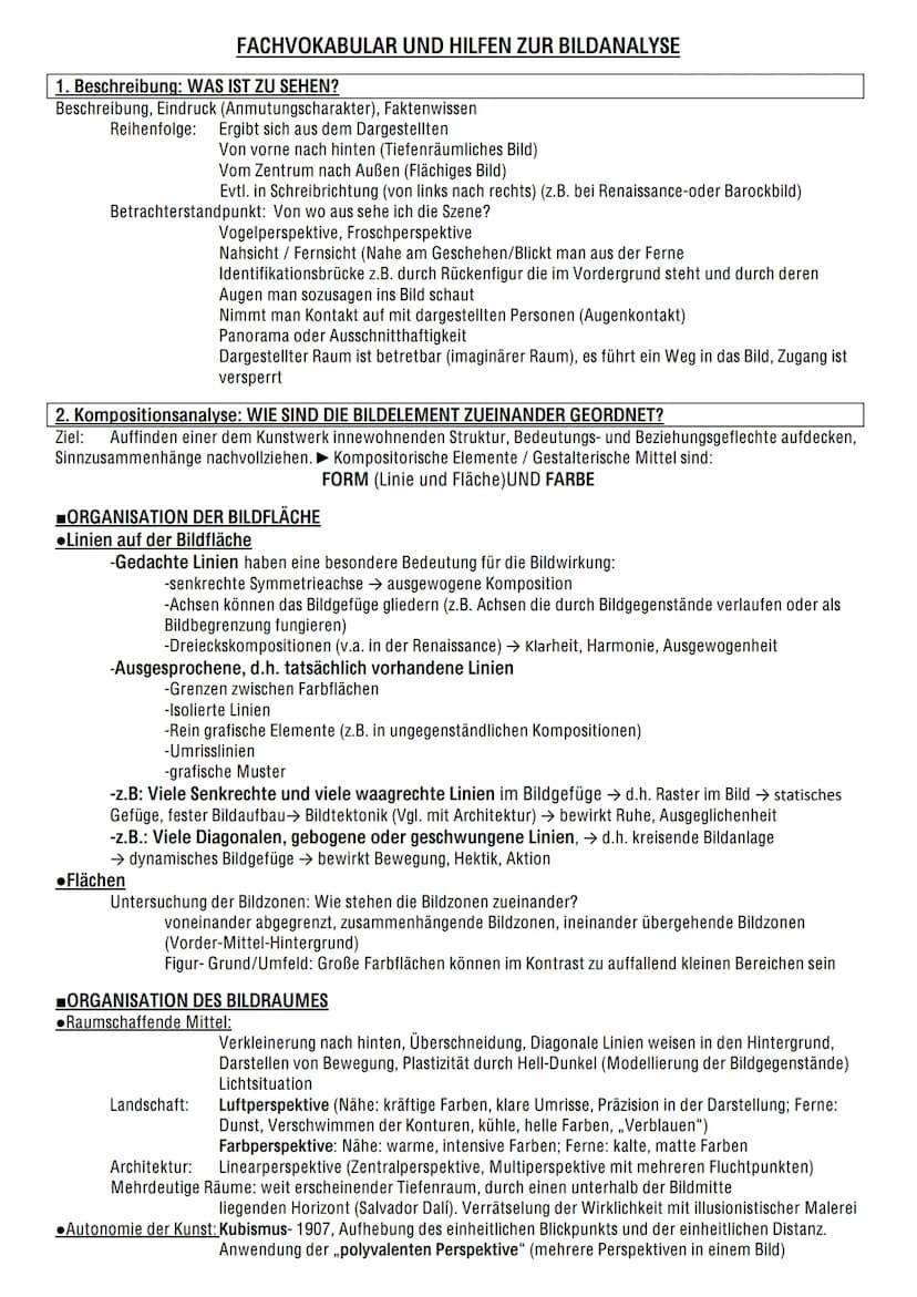 Bildbeschreibung
1. Einleitungssatz
2. erster Eindruck: ~6 Adjektive
3. Gesamtsituation
4 detaillierte Beschreibung (Dominanzprinzip)
Bildan