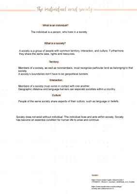 Know The individual and society thumbnail