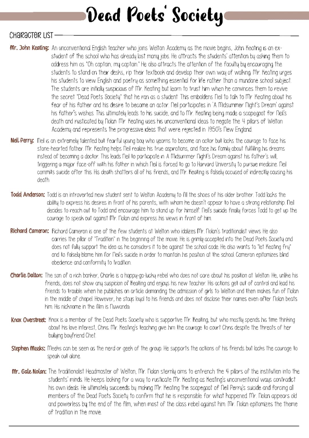 Dead Poets‘ Society