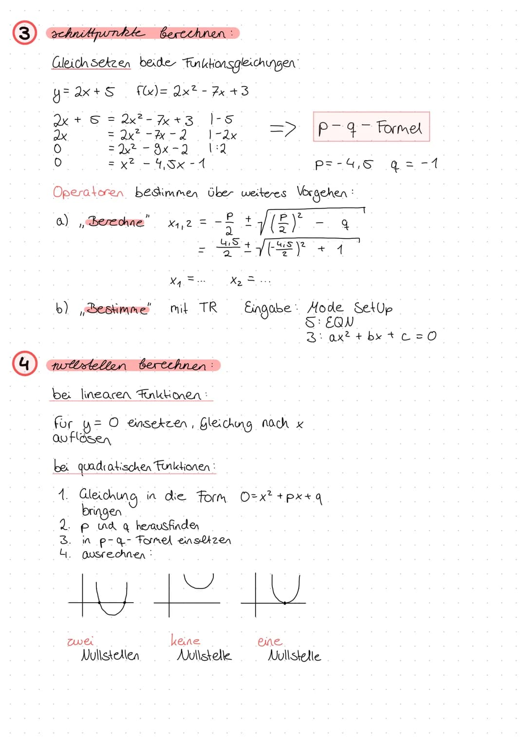 BASICS GANZRATIONALE FUNKTIONEN
1 definitions- und wertemenge:
Eine Funktion f(x) ordnet jedem x-Wert genau einen y-Wert zu.
x-Werte Definit