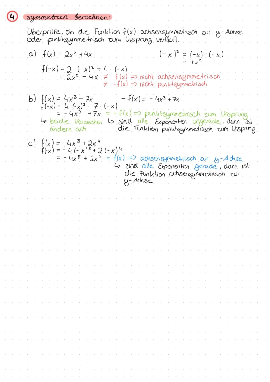 BASICS GANZRATIONALE FUNKTIONEN
1 definitions- und wertemenge:
Eine Funktion f(x) ordnet jedem x-Wert genau einen y-Wert zu.
x-Werte Definit