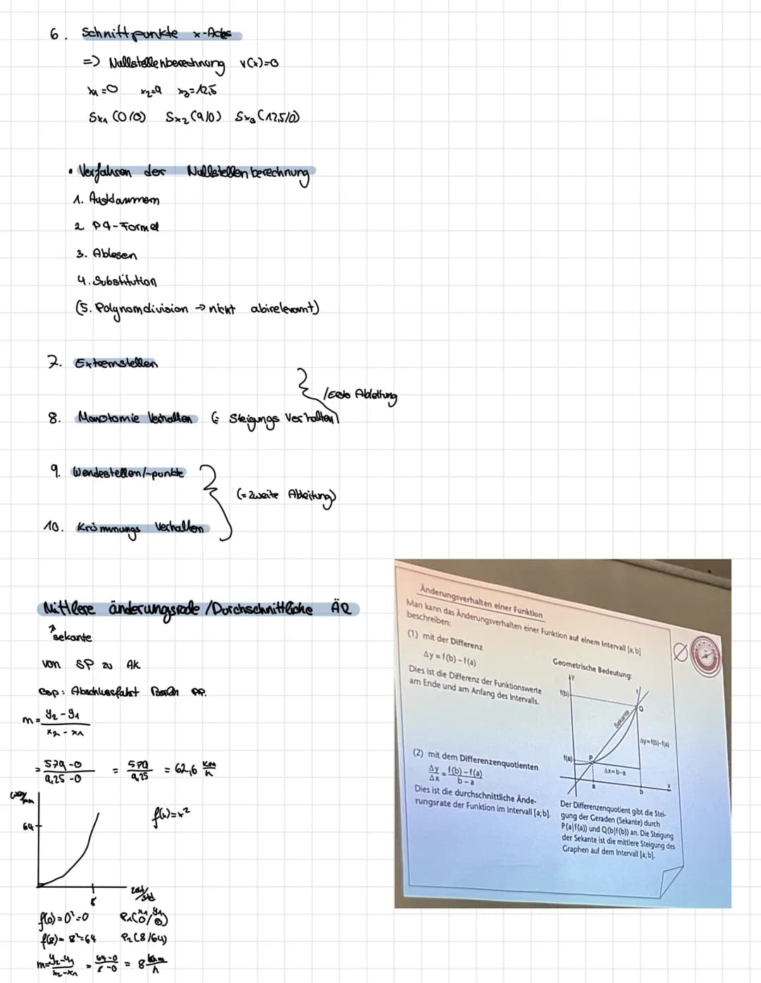 1.
2
ZU
20
3.
4.
Eigenschalten
Definitionsbereich
Į
mögliche x-Werte
= Menge aller x-Werte
Höchster
Sumonand?
Symmetrie das Graphen
Punkteym