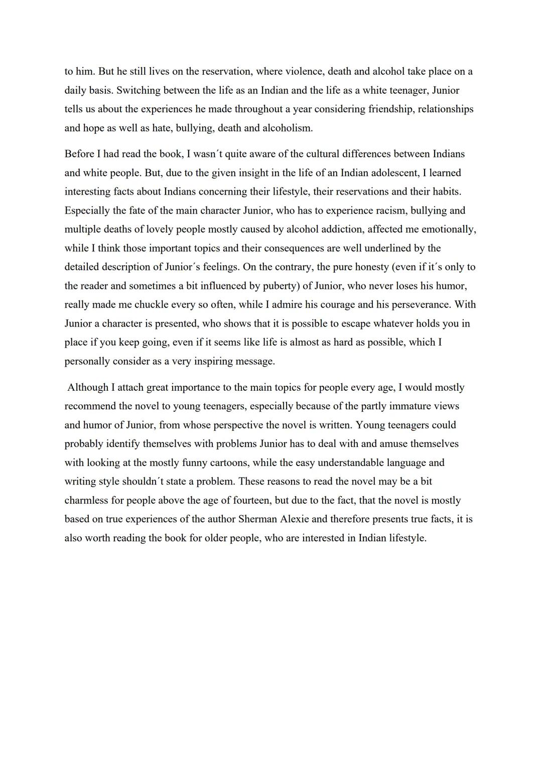 Reading log on
,,The Absolutely True Diary of a Part-Time Indian",
written by Alexie Sherman
B
REZ
HOPE
HOME ???
pamumuza 3.1 1. The Black-E