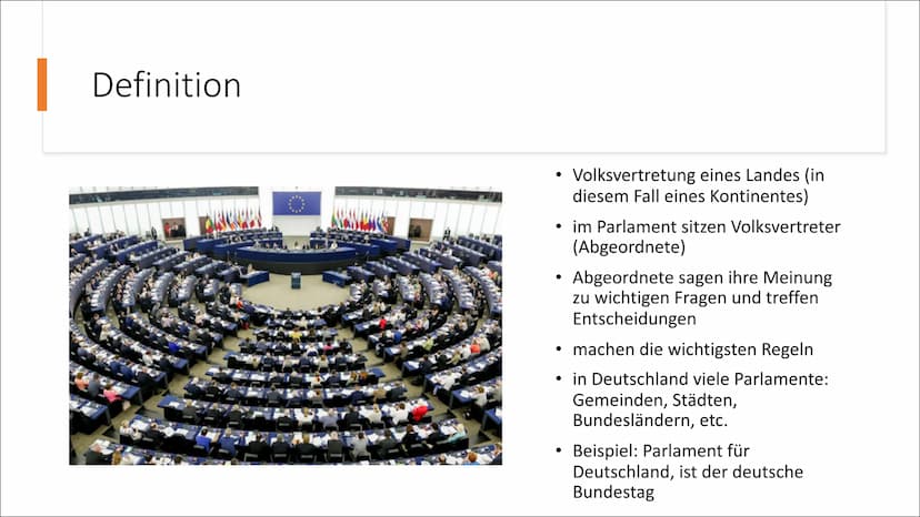 Visit
Das Europäische
Parlament Inhaltsverzeichnis
• Definition
Allgemeine Informationen
Entstehung
●
●
• Zusammensetzung
• Aufbau
●
●
Aufga