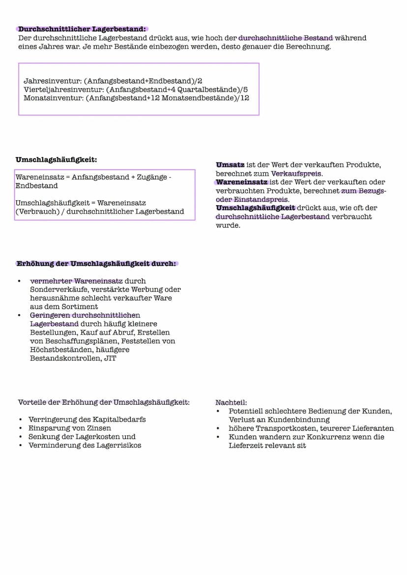 Lagerkennzahlen
Lagerkennzahlen schaffen die Voraussetzung für eine kostengünstige Lagerhaltung. Diese
Zahlen können für eine gesamten Waren