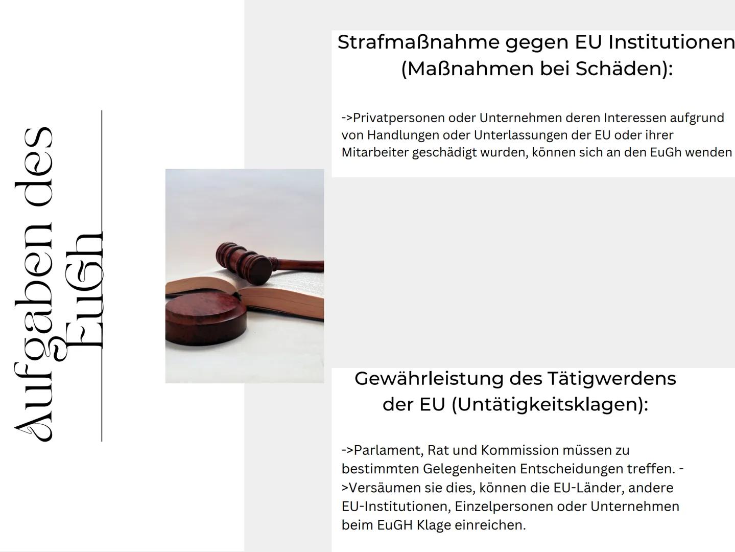 CVRIA
COUR DE JUSTICE
DE L'UNION
EUROPÉENNE
Der
Europäische
Gerichtshof Europäischer
Gerichtshof
01
Generelle
Informationen
04
Aufgaben
des 