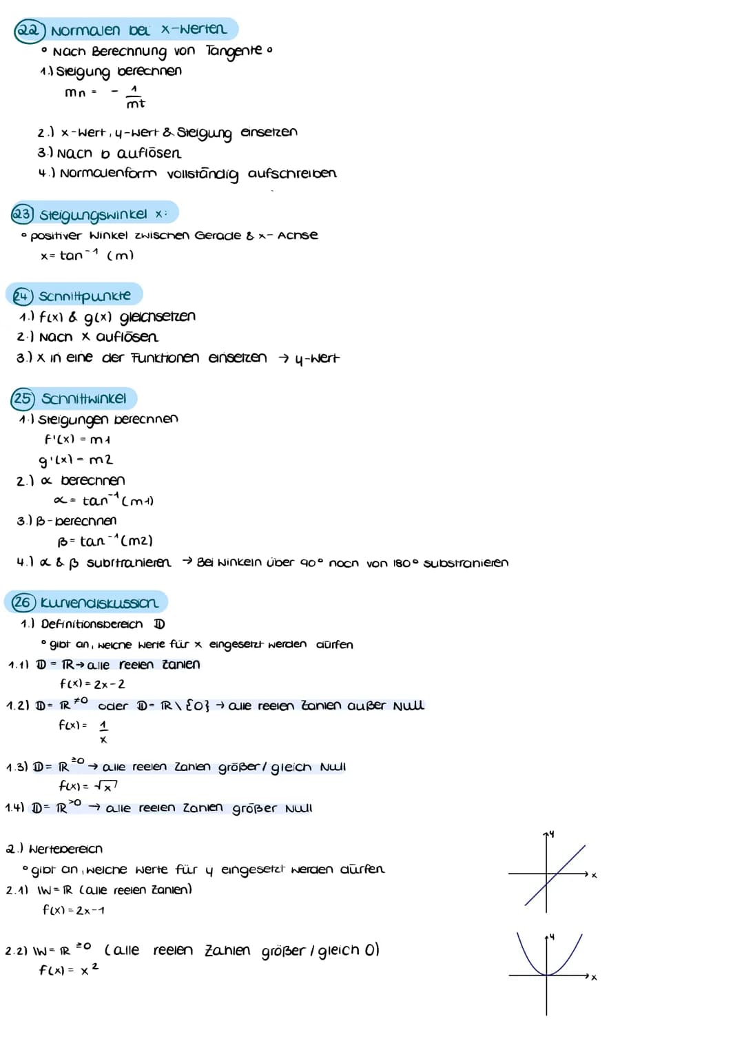 Streifenmethode des Archimedes axa:
Ober- & Untersumme
1. untersumme bilden
1.1 Parabel unternaub mit Rechtecken (Abschnitte müssen gleich g