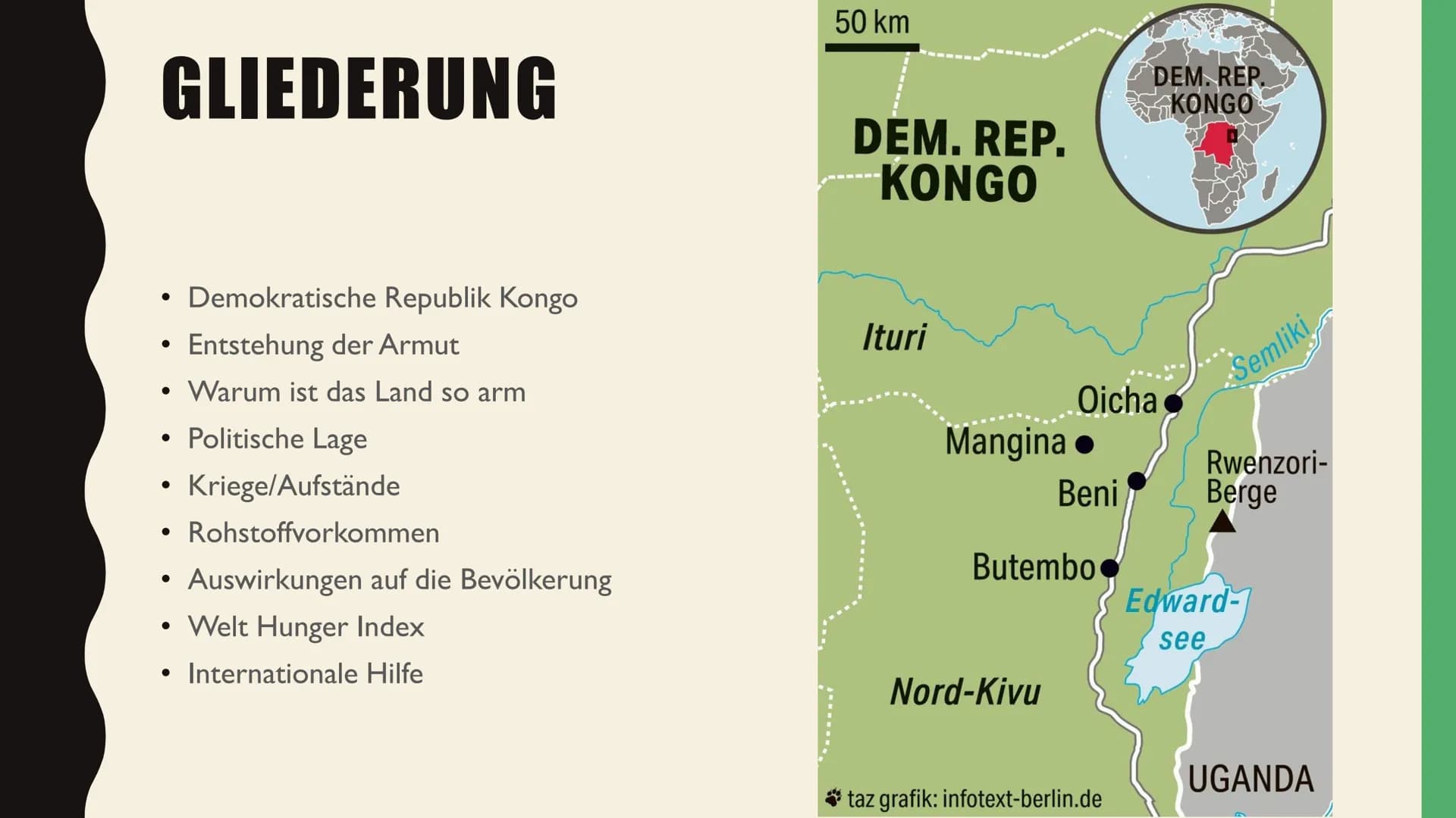 DEMOKRATISCHE REPUBLIK
KONGO
EIN LAND IM TEUFELSKREIS
picture-alliance/dpa/OAP Photo/A.-H. K. Malizo GLIEDERUNG
• Demokratische Republik Kon