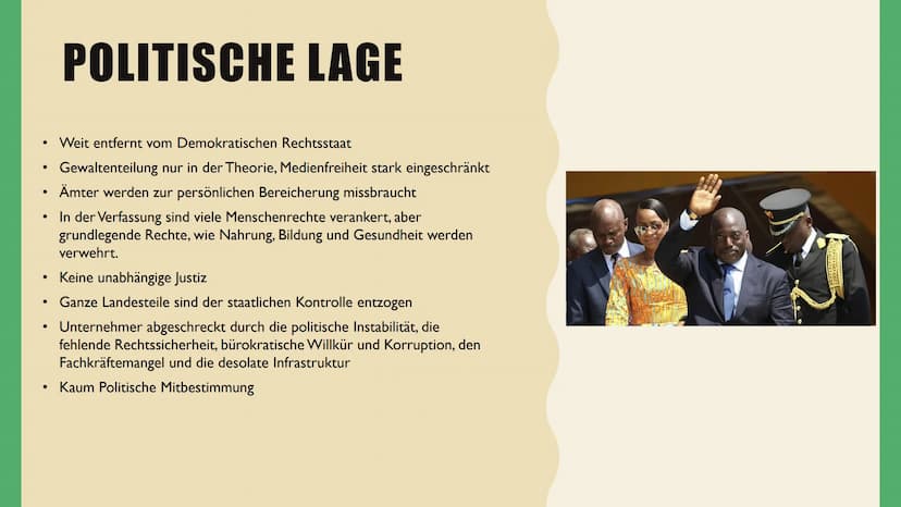 DEMOKRATISCHE REPUBLIK
KONGO
EIN LAND IM TEUFELSKREIS
picture-alliance/dpa/OAP Photo/A.-H. K. Malizo GLIEDERUNG
• Demokratische Republik Kon