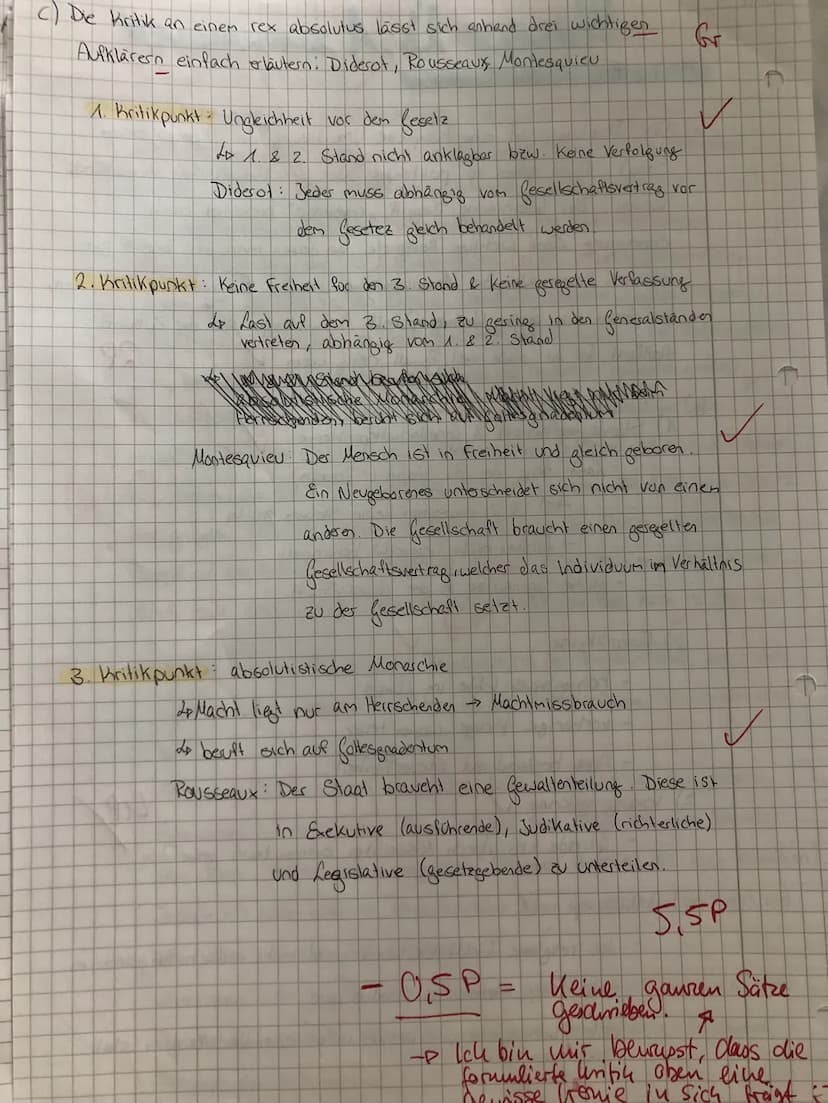 10
5
15
20
25
30
Name
Leonie
Punkte
27,5
/30P
1. Klausu
Datum
Mündl. Zischenstand Note
Thema: ,,Revolutionen" in den USA und Frankreich
M1: 
