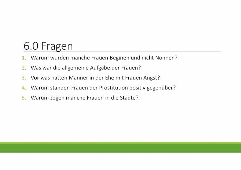 Frauen im Mittelalter
GESCHICHTE Gliederung
1.0 Das Frauenbild
2.0 Leben der Frau
▪ 3.0 Rechte der Frau
▪ 4.0 Frauen in der Ehe
▪ 5.0 Kleidu