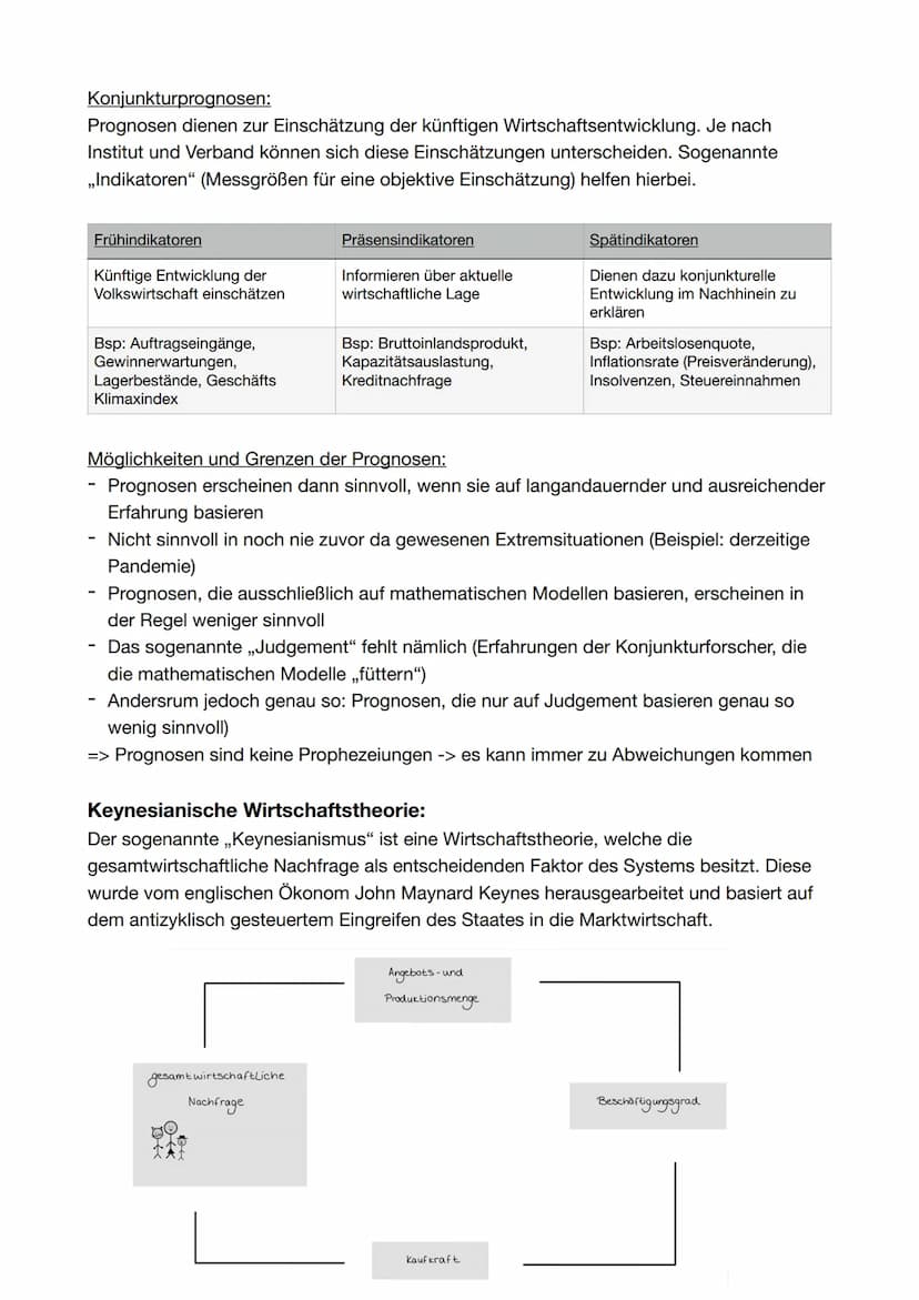 Konjunkturprognosen:
Prognosen dienen zur Einschätzung der künftigen Wirtschaftsentwicklung. Je nach
Institut und Verband können sich diese 