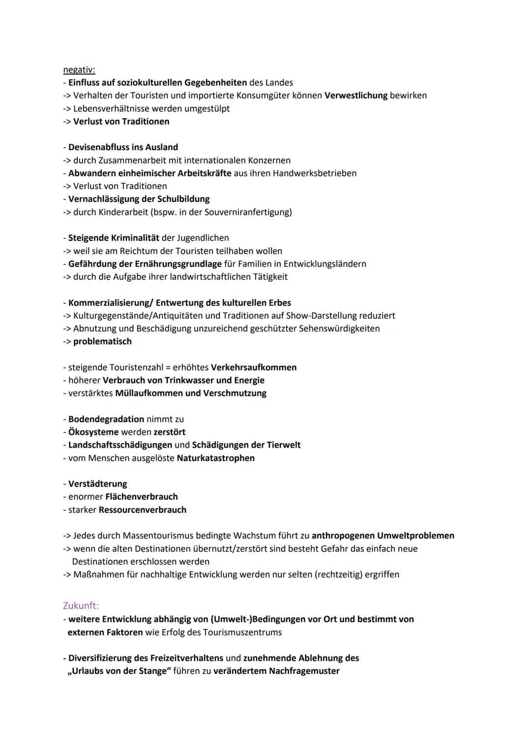 Tourismus - ABI-Lernzettel
1. Tourismus:
Begriff:
- Tourismus = Wirtschaftszweig des tertiären/Dienstleistungssektors
-> gewinnt zunehmend a