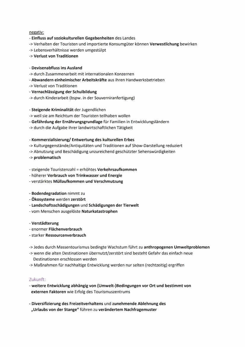 Tourismus - ABI-Lernzettel
1. Tourismus:
Begriff:
- Tourismus = Wirtschaftszweig des tertiären/Dienstleistungssektors
-> gewinnt zunehmend a