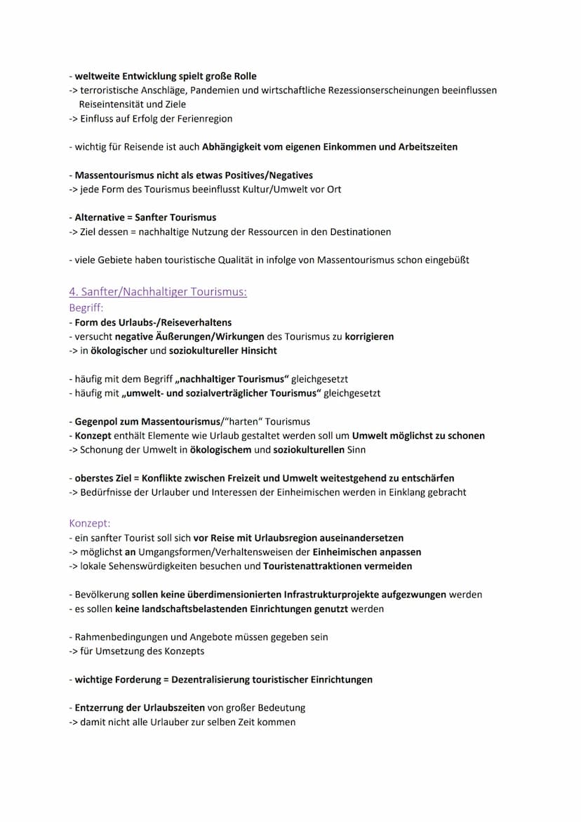 Tourismus - ABI-Lernzettel
1. Tourismus:
Begriff:
- Tourismus = Wirtschaftszweig des tertiären/Dienstleistungssektors
-> gewinnt zunehmend a