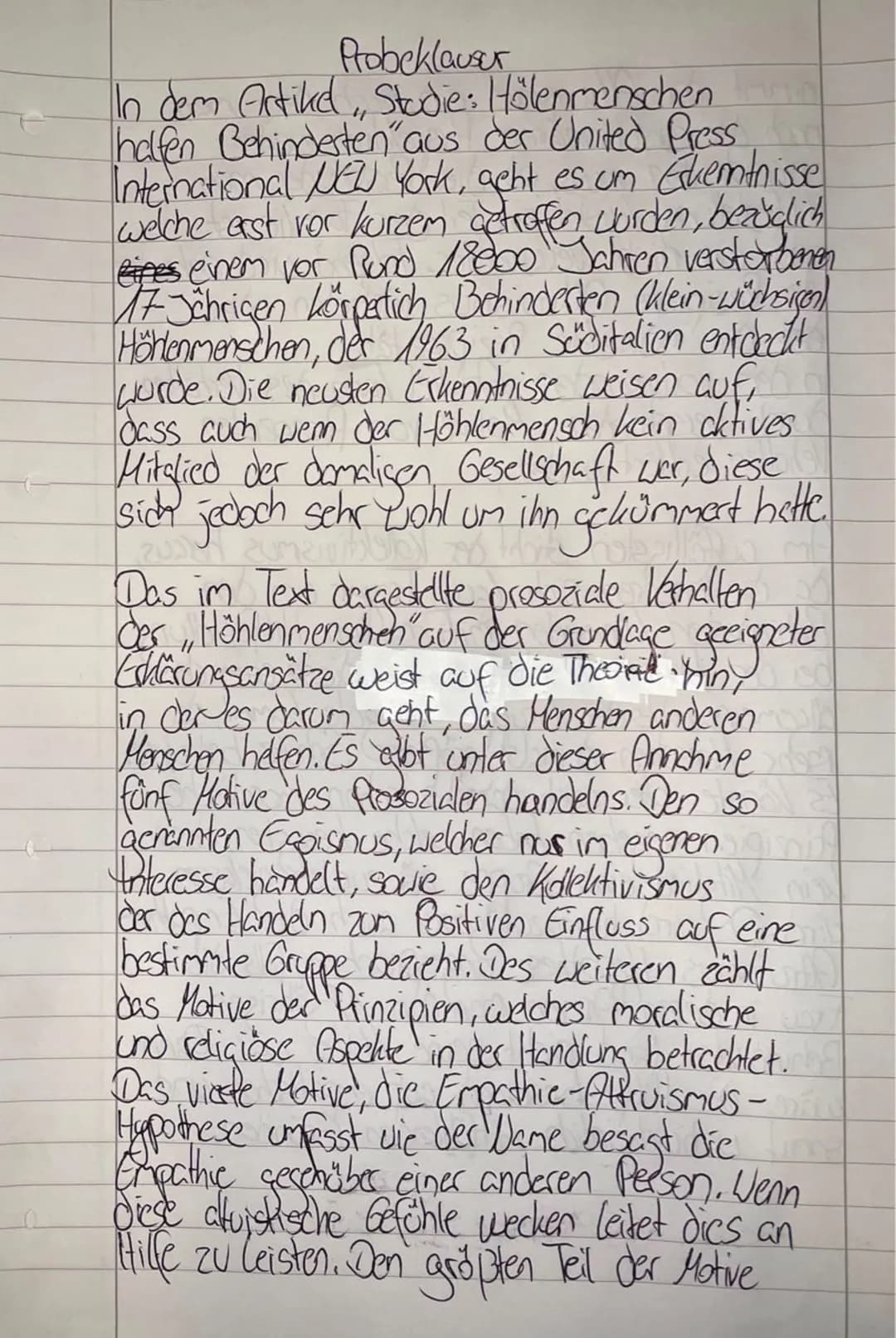 prosoziales Verhalten 